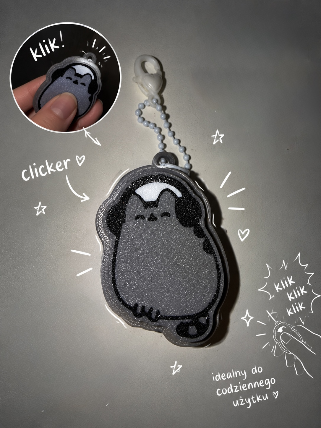 Clicker Pusheen – uroczy gadżet antystresowy